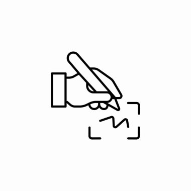 El yakalama simgesi imzalama vektörü