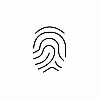 tek parmak izi simge vektörü