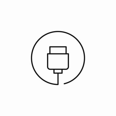 kablo dolgu bağlantı simgesi işaret vektörü