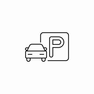 araba park simgesi işaret vektörü