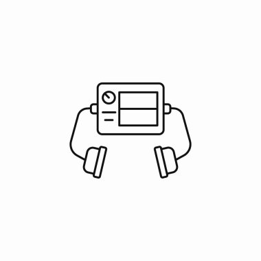 müzik çalar kulaklık simge işareti vektörü