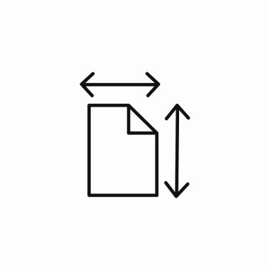 kağıt boyutu simge işaret vektörü