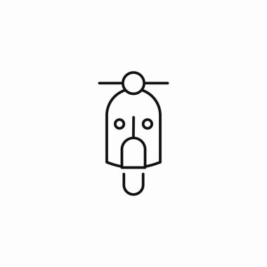 scooter ön görünüm simge işareti vektörü