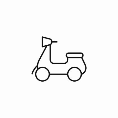 scooter simgesi işaret vektörü