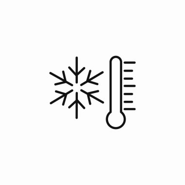 kış soğuk termometre simge işareti vektörü