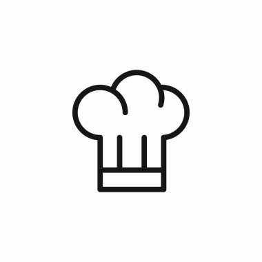 Şef şapka pişirme simgesi işaret vektörü