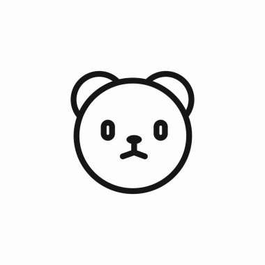 üzgün yüz ayı simgesi simge işareti vektörü