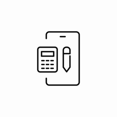 dijital hesap makinesi stil simgesi işaret vektörü