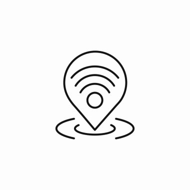 kablosuz konum pin simgesi işaret vektörü