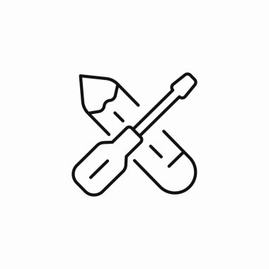 Araç tamir ayarlama simgesi işaret vektörü