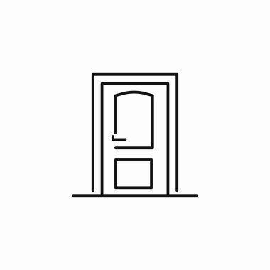 iç ev kapısı simgesi işaret vektörü