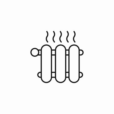 ev ısıtma radyatörü simge işareti vektörü