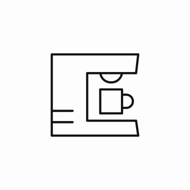 otomatik kahve makinesi simge işareti vektörü