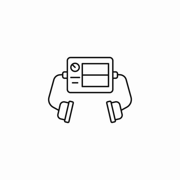 вектор значка наушников музыкального проигрывателя