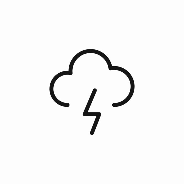 вектор знака грозового облака