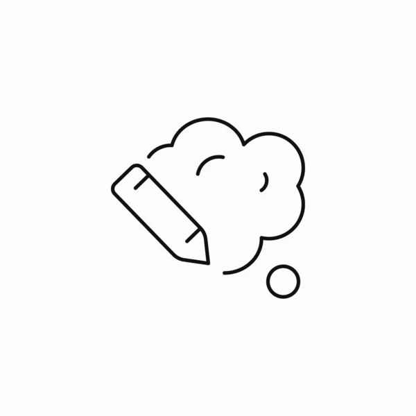 yaratıcı yazma fikirleri simgesi işaret vektörü