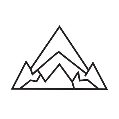 vektör dağları simgesi illüstrasyonu