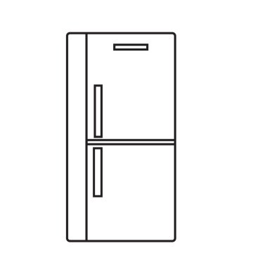 Buzdolabının, buzdolabının, buzdolabının vektör çizimi.