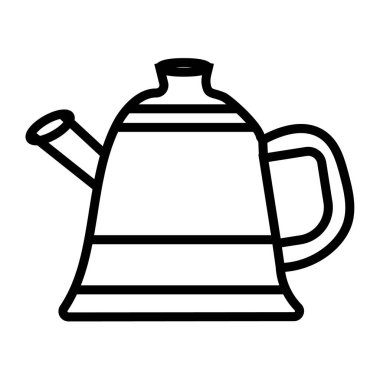 çaydanlık vektör çizgisi simgesi