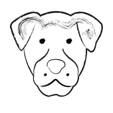 Köpek cinsi bir teriyer. vektör illüstrasyonu