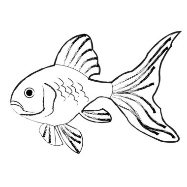 balık simgesi vektör illüstrasyonu