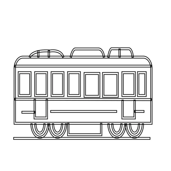 Beyaz arkaplanda izole edilmiş ana hat biçiminde tren simgesi