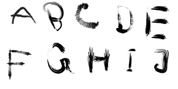 el çizilmiş alfabenin vektör kümesi.