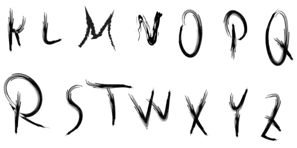 Bir dizi mektup. El yazısı çizimi.