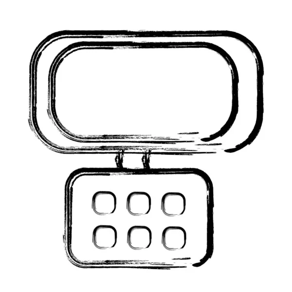 Çizgi film ve eski model cep saatinin vektör çizimi.