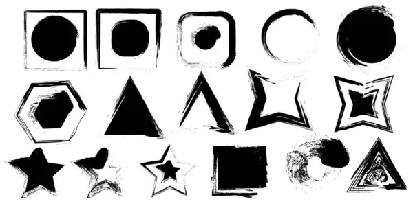 Grunge fırça darbeleri seti