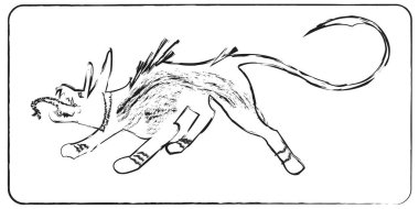 bir köpeğin vektör çizimi