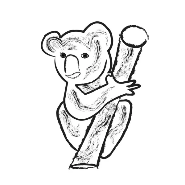 vektör çizimi, oyuncak ayı çizimi, bir sopa ve bir yayla.