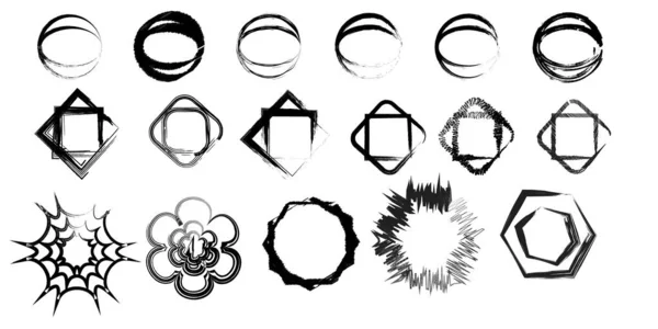 Soyut dairesel şekiller seti, logo tasarım elemanı. stok vektör illüstrasyonu, klip- sanat grafikleri