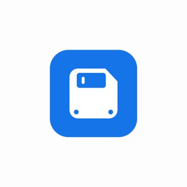 Disket depolama simgesi işaret vektörü