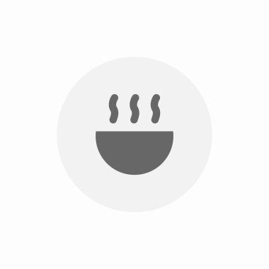 Sıcak çorba simgesi işareti vektörü