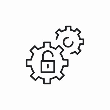 dişli sistem simge işaret vektörünü aç