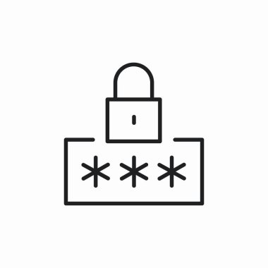 Kod kilit simgesi işareti vektörü