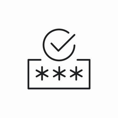 parola kabul edilmiş simge işareti vektörü