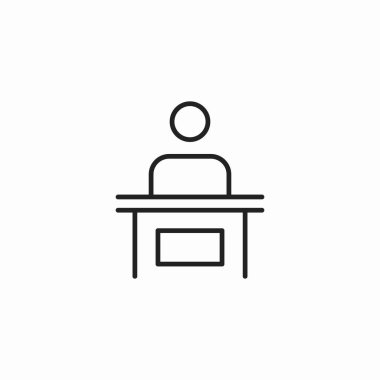 masa sunum simgesi işaret vektörü