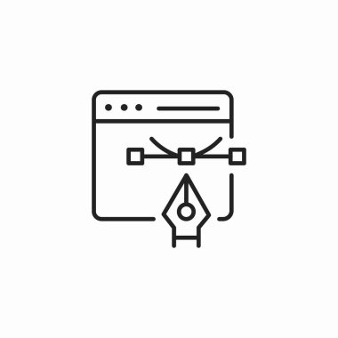 Web tasarım simgesi işareti vektörü