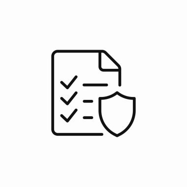 belge koruma listesi simgesi imzalama vektörü