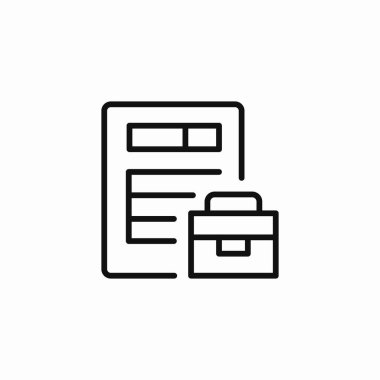 iş çantası simgesi imza vektörü