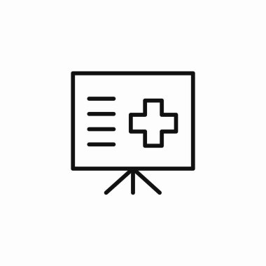 tıbbi pano simge işareti vektörü