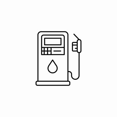 benzinlik simgesi işareti vektörü