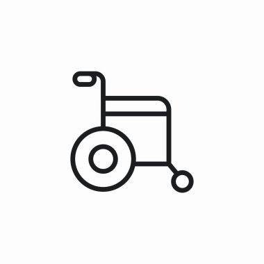 engelli tekerlekli sandalye simgesi işareti vektörü