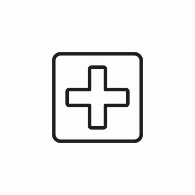 Hastane başvuru simgesi işaret vektörü