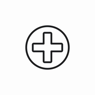 tıbbi servis simgesi işaret vektörü