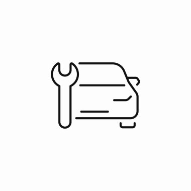 araba araç tamir simgesi işaret vektörü