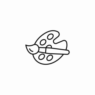 boya paleti simgesi işaret vektörü