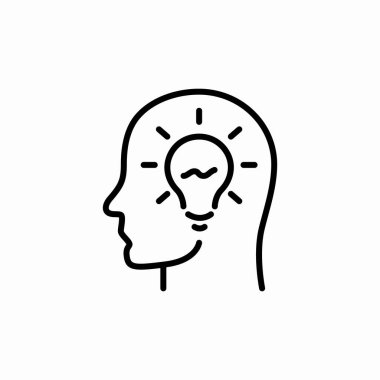 yaratıcı zihin simgesi işareti vektörü